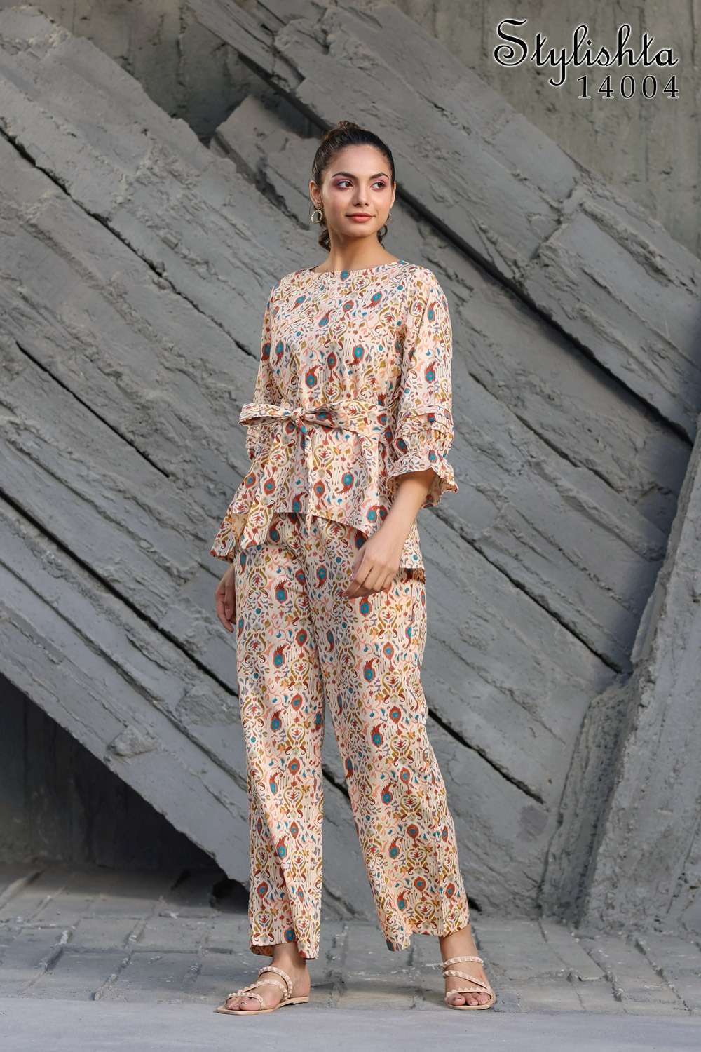 STYLISTA VOL 14 MUSLIN DIGITAL PRINT STYLISH CO ORD SET BY STYLISTA BRAND 14004 C3